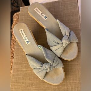American Eagle Women's Light denim Knotted Espadrilles